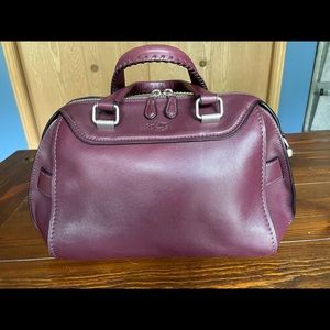 Coach Ace Satchel  In Burgundy